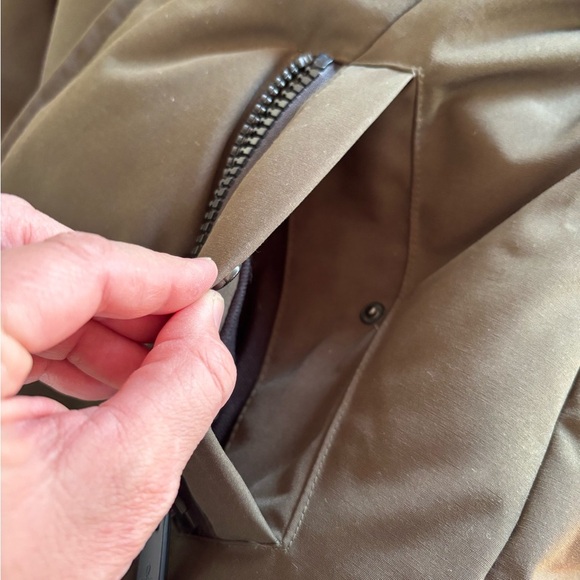 Sam Edelman Army Green Long Women's  Faux Fur Hooded Down Puffer Jacket Size XS - Picture 6 of 15